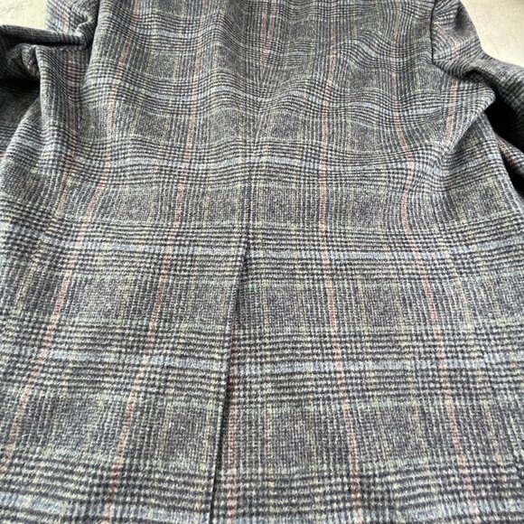 Vintage Austin Reed Blazer Mens 44R Gray Plaid Tweed Wool Houndstooth USA Made - Picture 13 of 14